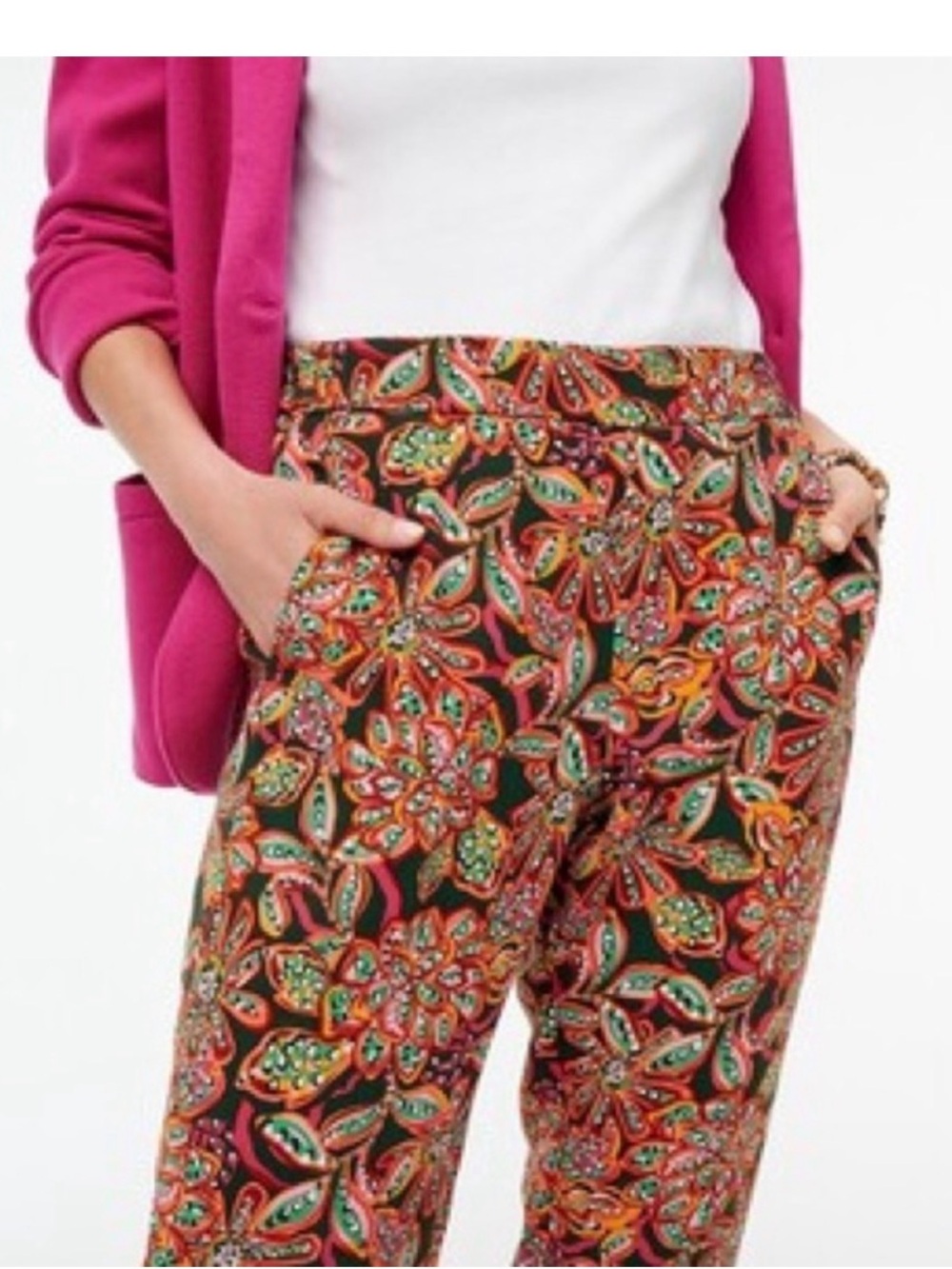 J Crew Jamie Floral Pants in Multicolor